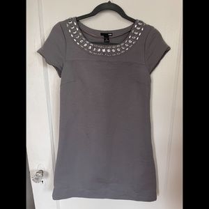 H&M Crystal Embellished Neckline Shift Dress
